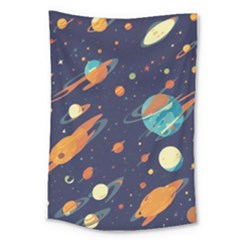 Space Galaxy Planet Universe Stars Night Fantasy Large Tapestry by Ket1n9