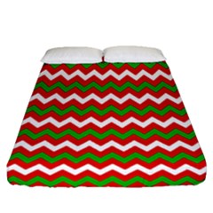 Christmas-paper-scrapbooking-pattern- Fitted Sheet (queen Size)