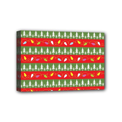 Christmas-papers-red-and-green Mini Canvas 6  X 4  (stretched) by Grandong