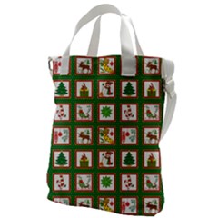 Christmas-paper-christmas-pattern Canvas Messenger Bag by Grandong