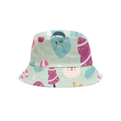 Christmas Paper Stars Pattern Texture Background Colorful Colors Seamless Copy Bucket Hat (kids) by Grandong