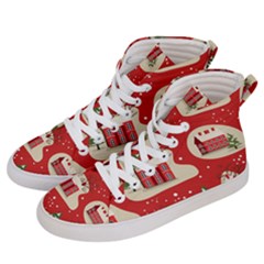 Christmas-new-year-seamless-pattern Women s Hi-top Skate Sneakers by Grandong