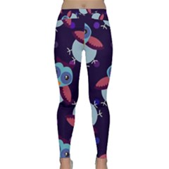 Owl-pattern-background Classic Yoga Leggings by Grandong
