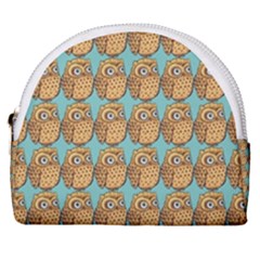 Owl-stars-pattern-background Horseshoe Style Canvas Pouch by Grandong