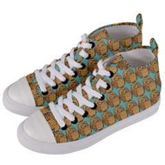 Owl Bird Women s Mid-top Canvas Sneakers by Grandong