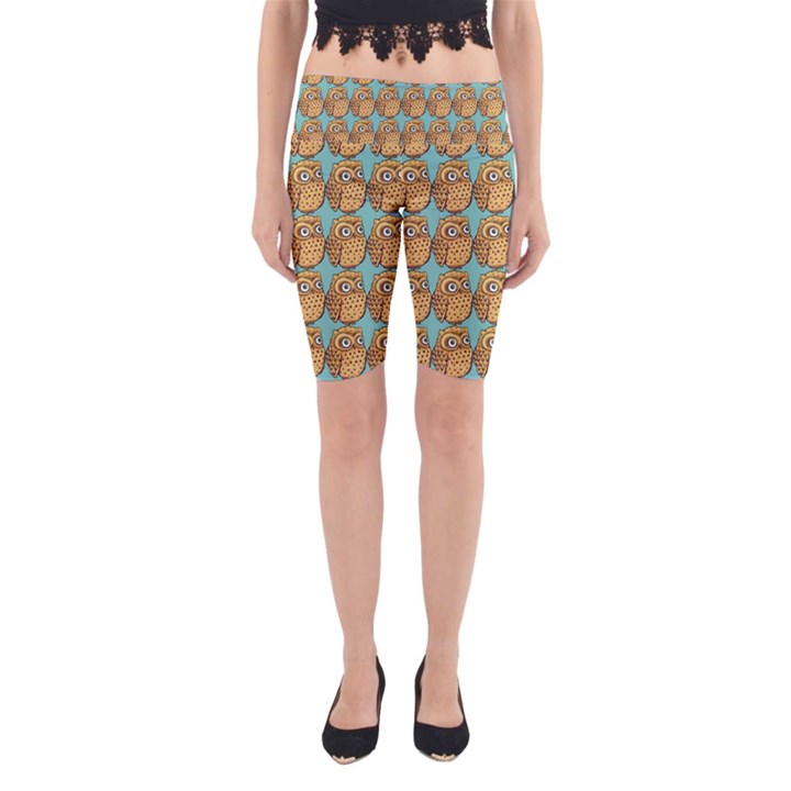 Owl Bird Pattern Yoga Cropped Leggings