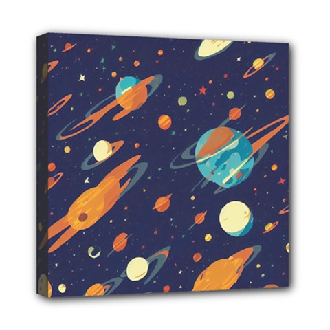 Space Galaxy Planet Universe Stars Night Fantasy Mini Canvas 8  X 8  (stretched)