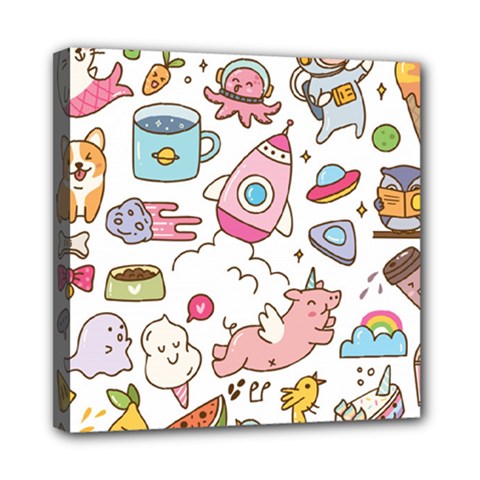 Set-kawaii-doodles -- Mini Canvas 8  X 8  (stretched)