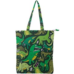 Dino Kawaii Double Zip Up Tote Bag by Grandong