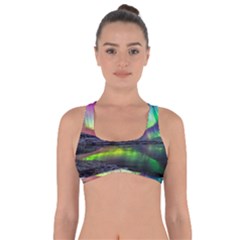 Aurora Borealis Polar Northern Lights Natural Phenomenon North Night Mountains Got No Strings Sports Bra