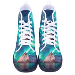 Amazing Aurora Borealis Colors Women s High-top Canvas Sneakers by Grandong