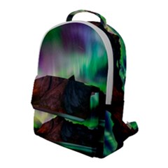 Aurora Borealis Nature Sky Light Flap Pocket Backpack (large)