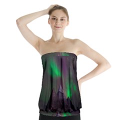 Aurora Northern Lights Celestial Magical Astronomy Strapless Top by Grandong