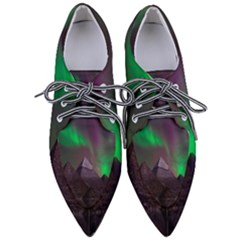 Aurora Northern Lights Celestial Magical Astronomy Pointed Oxford Shoes by Grandong