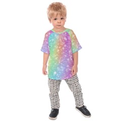 Rainbow Colors Spectrum Background Kids  Raglan T-shirt