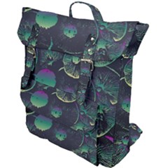 Psychedelic Mushrooms Background Buckle Up Backpack