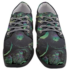 Psychedelic Mushrooms Background Women Heeled Oxford Shoes