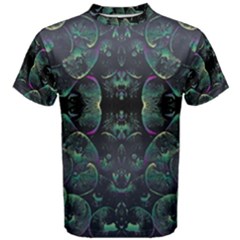 Background Pattern Mushrooms Men s Cotton T-shirt by Ravend