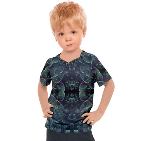 Background Pattern Mushrooms Kids  Sports T-shirt by Ravend