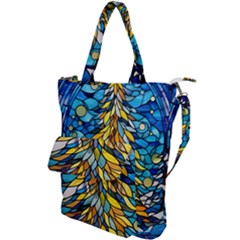 Stained Glass Winter Shoulder Tote Bag by Vaneshop