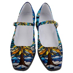 Stained Glass Winter Women s Mary Jane Shoes by Vaneshop