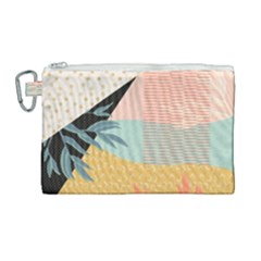 Leaves Pattern Design Colorful Decorative Texture Canvas Cosmetic Bag (large)