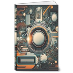 Illustrations Technology Robot Internet Processor 8  X 10  Softcover Notebook by Vaneshop