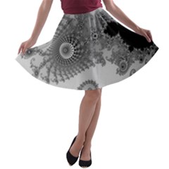 Apple Males Almond Bread Abstract Mathematics A-line Skater Skirt