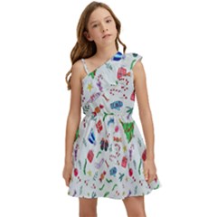 New Year Christmas Winter Kids  One Shoulder Party Dress by Pakjumat