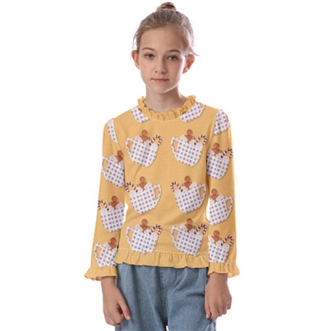 Background Stars Pattern Wallpaper Kids  Frill Detail T-shirt by Pakjumat