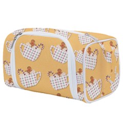 Christmas December Autumn Pattern Toiletries Pouch by Pakjumat