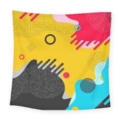 Abstract Colorful Pattern Shape Design Background Square Tapestry (large) by Amaryn4rt