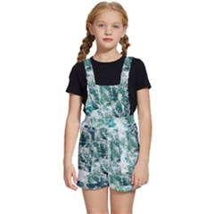 Blue Ocean Waves Kids  Short Overalls by Jack14