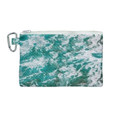 Blue Ocean Waves 2 Canvas Cosmetic Bag (medium) by Jack14