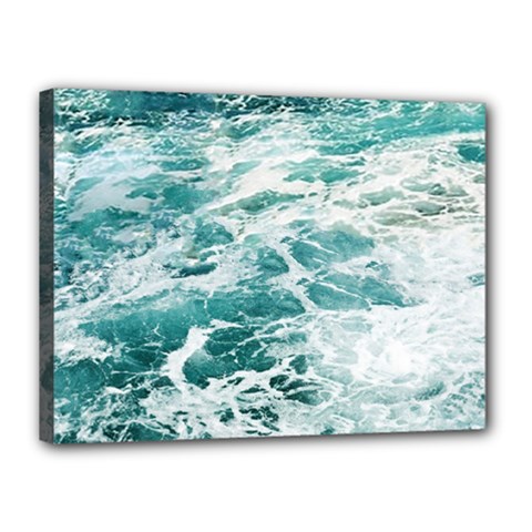 Blue Crashing Ocean Wave Canvas 16  X 12  (stretched) by Jack14