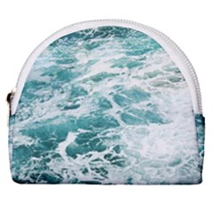 Blue Crashing Ocean Wave Horseshoe Style Canvas Pouch by Jack14