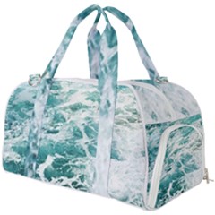 Blue Crashing Ocean Wave Burner Gym Duffel Bag by Jack14