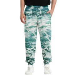 Blue Crashing Ocean Wave Men s Elastic Waist Pants by Jack14