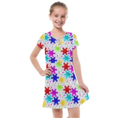 Snowflake Pattern Repeated Kids  Cross Web Dress by Amaryn4rt