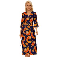 Space Patterns Pattern Midsummer Wrap Dress