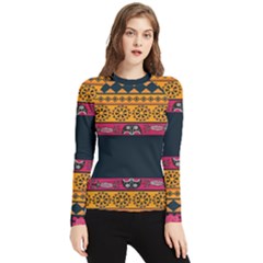 Pattern Ornaments Africa Safari Summer Graphic Women s Long Sleeve Rash Guard by Amaryn4rt