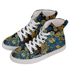 Retro Ethnic Background Pattern Vector Women s Hi-top Skate Sneakers by Amaryn4rt