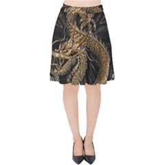 Dragon Pentagram Velvet High Waist Skirt by Amaryn4rt