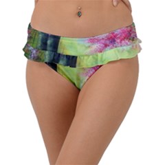 Forests Stunning Glimmer Paintings Sunlight Blooms Plants Love Seasons Traditional Art Flowers Sunsh Frill Bikini Bottoms by Amaryn4rt