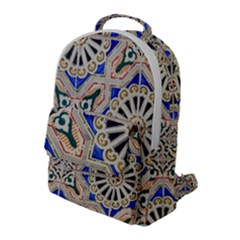 Ceramic-portugal-tiles-wall- Flap Pocket Backpack (large) by Amaryn4rt