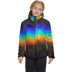 Rainbow-color-prism-colors Kids  Puffer Bubble Jacket Coat by Amaryn4rt