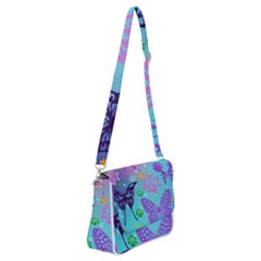 Butterfly Vector Background Shoulder Bag With Back Zipper by Amaryn4rt