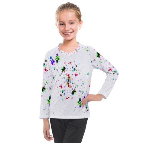 Star-structure-many-repetition- Kids  Long Mesh T-shirt by Amaryn4rt