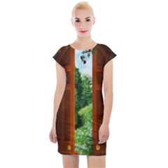 Beautiful World Entry Door Fantasy Cap Sleeve Bodycon Dress by Amaryn4rt