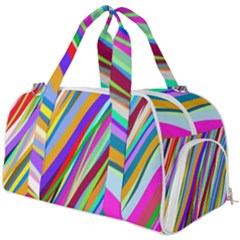 Multi-color Tangled Ribbons Background Wallpaper Burner Gym Duffel Bag by Amaryn4rt